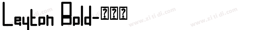 Leyton Bold字体转换